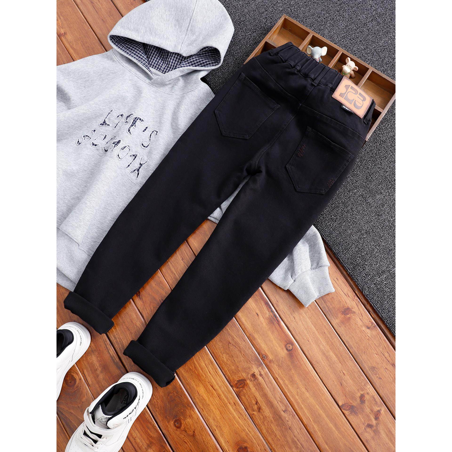 男童黑色牛仔裤中大童瘦版牛仔小脚裤儿童修身长裤男孩窄版裤子潮,淘宝优惠券,粉丝福利购,淘宝优惠卷