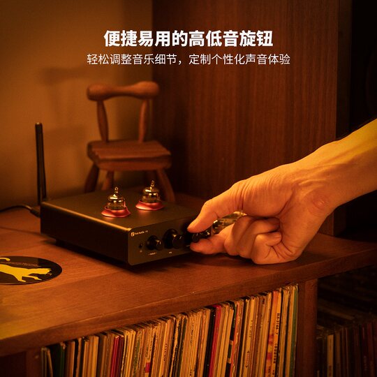 Preamplificador de amplificador de tubo Bluetooth de calidad audiófila con amplificador de auriculares