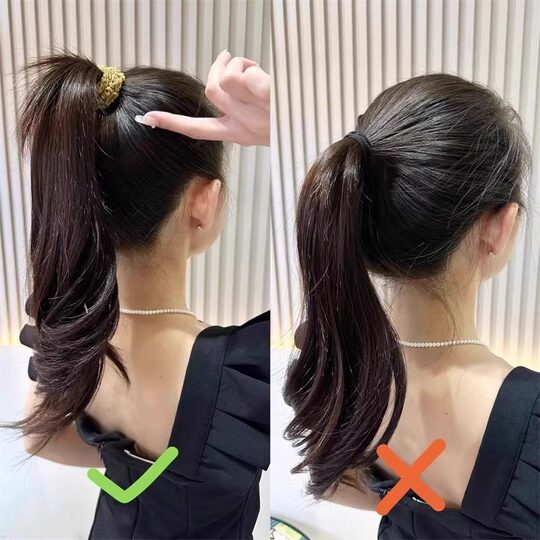 High ponytail, thickened headband, new hair tie, high elasticity, no damage to hair, rubber band, hair tie, durable