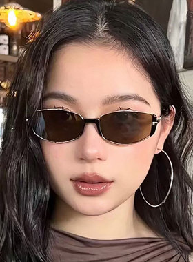 防紫外线老钱风猫眼墨镜女高级感眼镜复古太阳眼镜小棕镜偏光圆脸