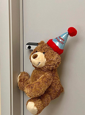 卧室装饰房间布置门把手装饰可爱玩偶家居摆件女生房间改造小物件