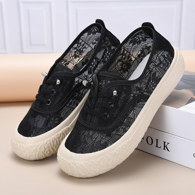 夏季老北京布鞋女网鞋透气蕾丝妈妈鞋浅口平底女士网面休闲渔夫鞋,淘宝优惠券,粉丝福利购,淘宝优惠卷