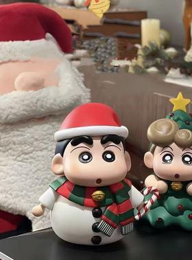 蜡笔小新手办雪人小新小葵可爱