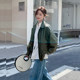 FJFB leather jacket for women is soft and comfortable for small people