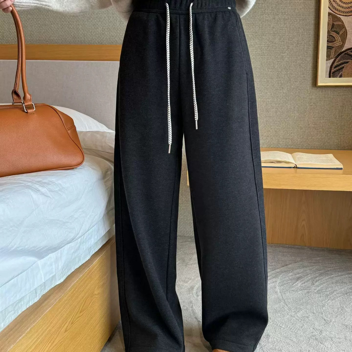 云朵设计米裤窄版阔腿裤休闲长裤加绒加厚休闲裤（含2羊毛）26873,淘宝优惠券,粉丝福利购,淘宝优惠卷