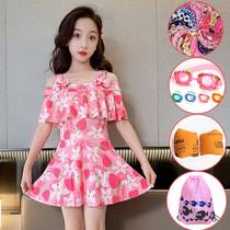 Childrens swimsuit girl girl girl conjoined dress conservative little girl CUHK Boy Korea Princess cute ocean swimsuit