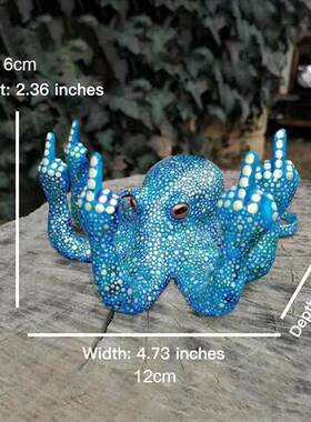 跨境夜光章鱼摆件创意庭院家居ins北欧艺术装饰品摆件树脂发光