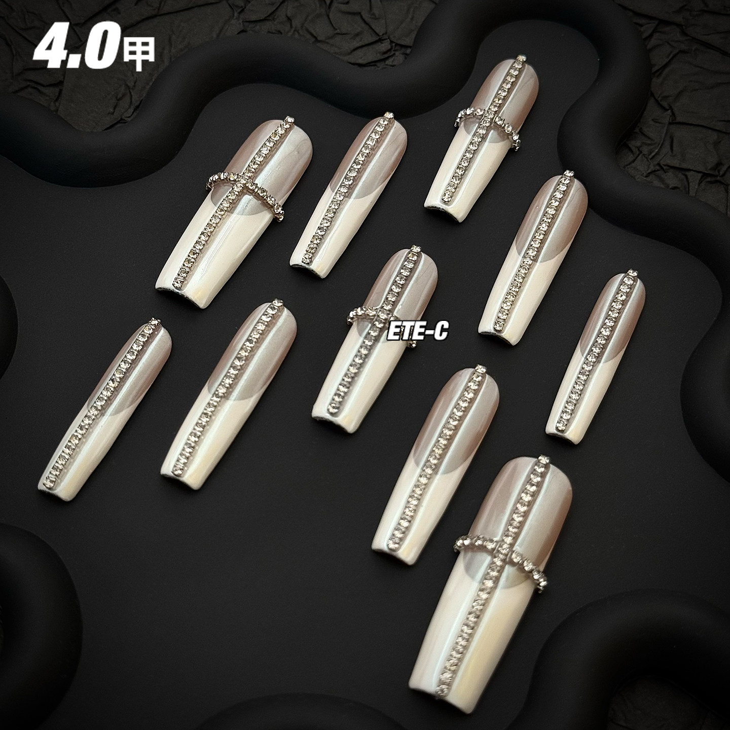 C+圣光 重工亚文化新款欧美高级小众超长美甲穿戴甲法式辣妹手工,淘宝优惠券,粉丝福利购,淘宝优惠卷