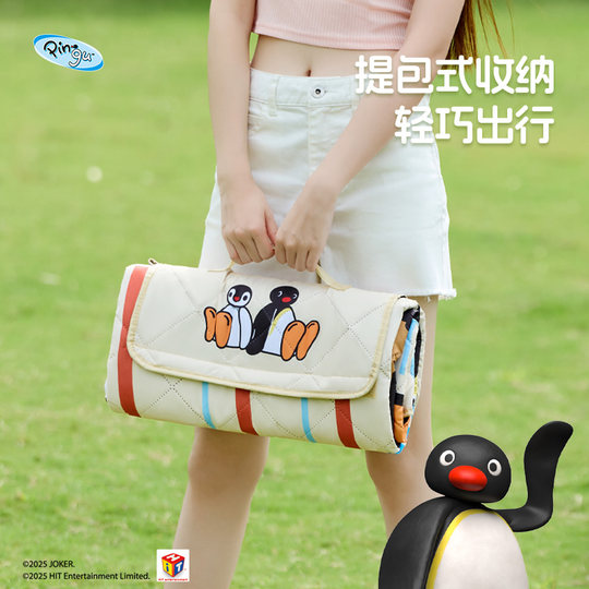 Member's Choice A Little Naughty x Pingu Estera de picnic para acampar al aire libre Estera ultrasónica a prueba de humedad