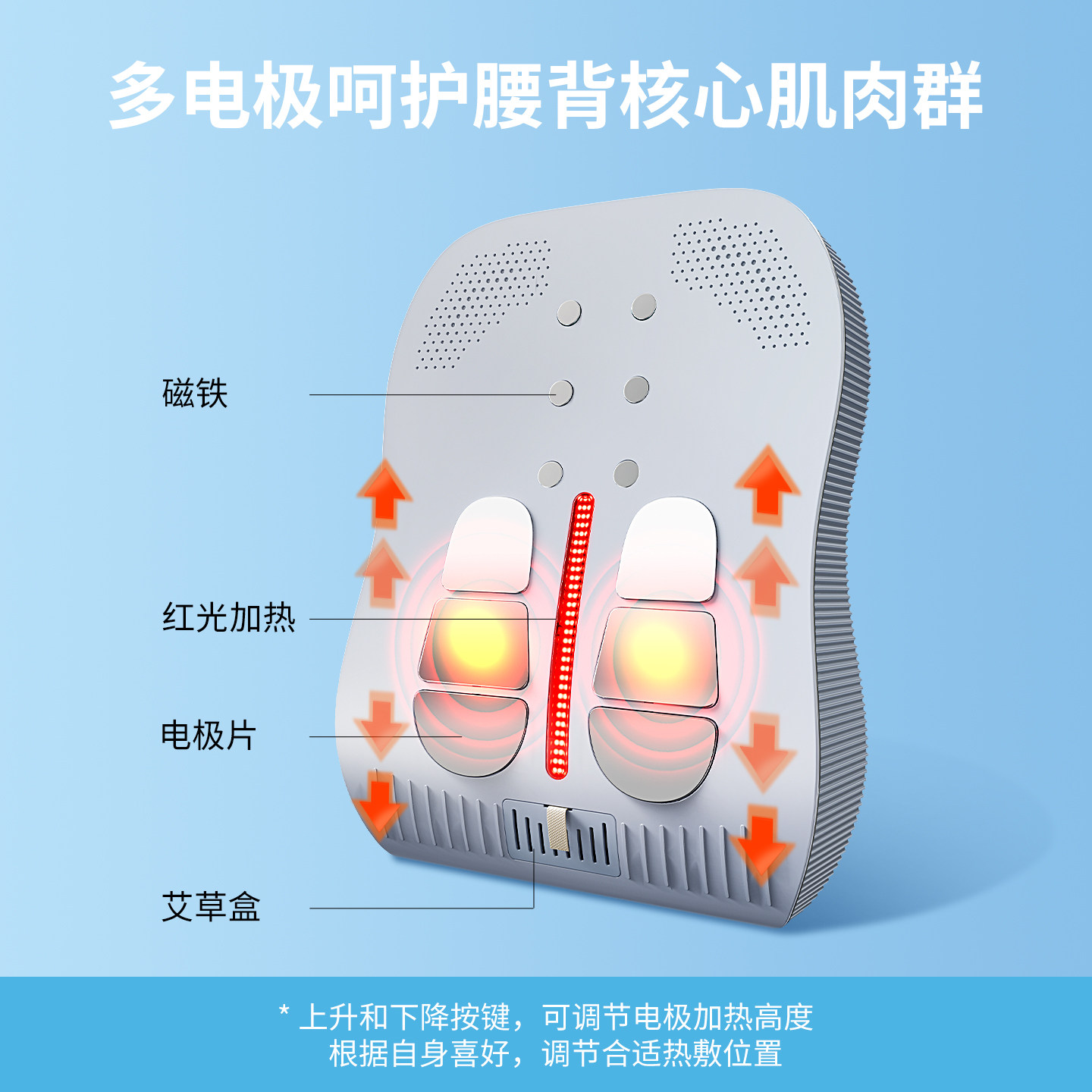 奥克斯腰部按摩器肌劳损椎间盘突出疼痛理疗全自动揉捏仪震动加热,淘宝优惠券,粉丝福利购,淘宝优惠卷