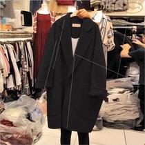 Double sided cashmere big coat woman big code fat mm220 catty Han version loose autumn winter camel with long wool coat