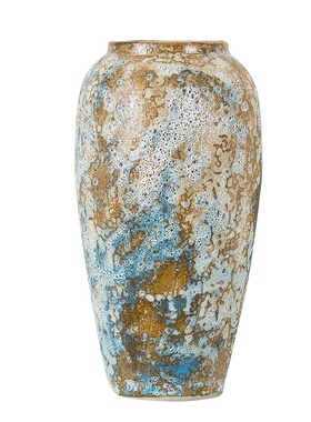 复古桌面摆件 陶瓷工艺品家居酒店装饰品插花干花陶罐 花瓶三件套