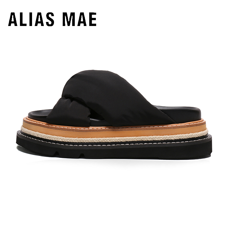 ALIAS  MAE肯豆同款厚底凉拖鞋女夏外穿时尚增高2024年新款沙滩鞋 - 图0