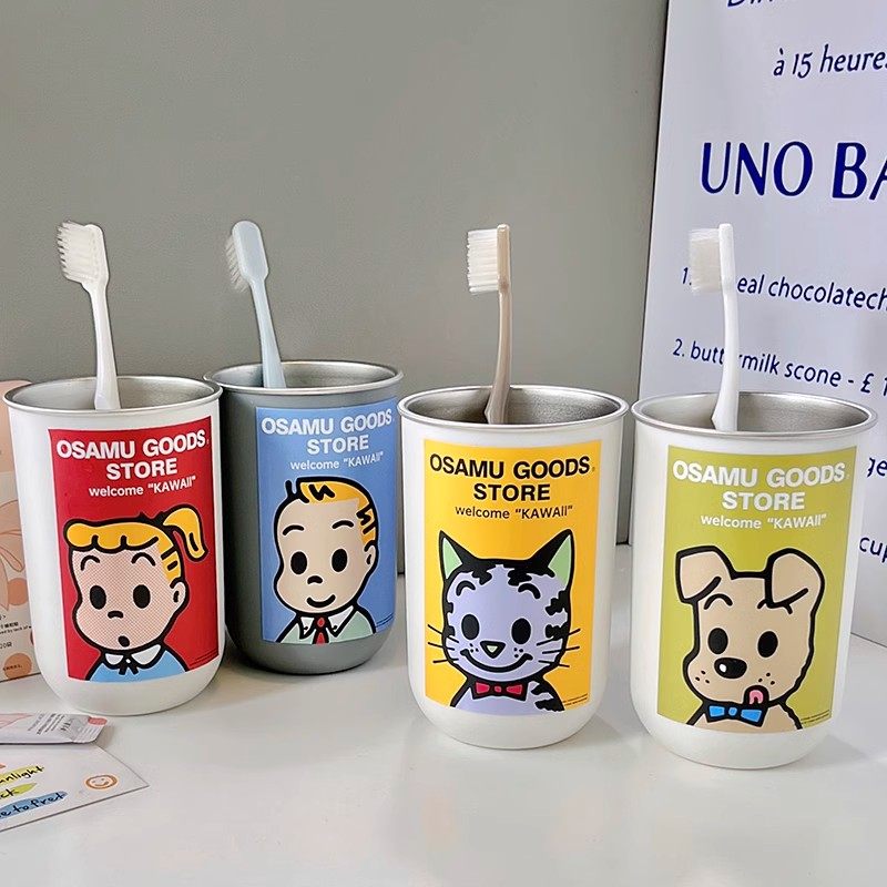 可爱漱口杯304不锈钢家用牙刷杯儿童高颜值宿舍洗漱水杯情侣牙缸,淘宝优惠券,粉丝福利购,淘宝优惠卷