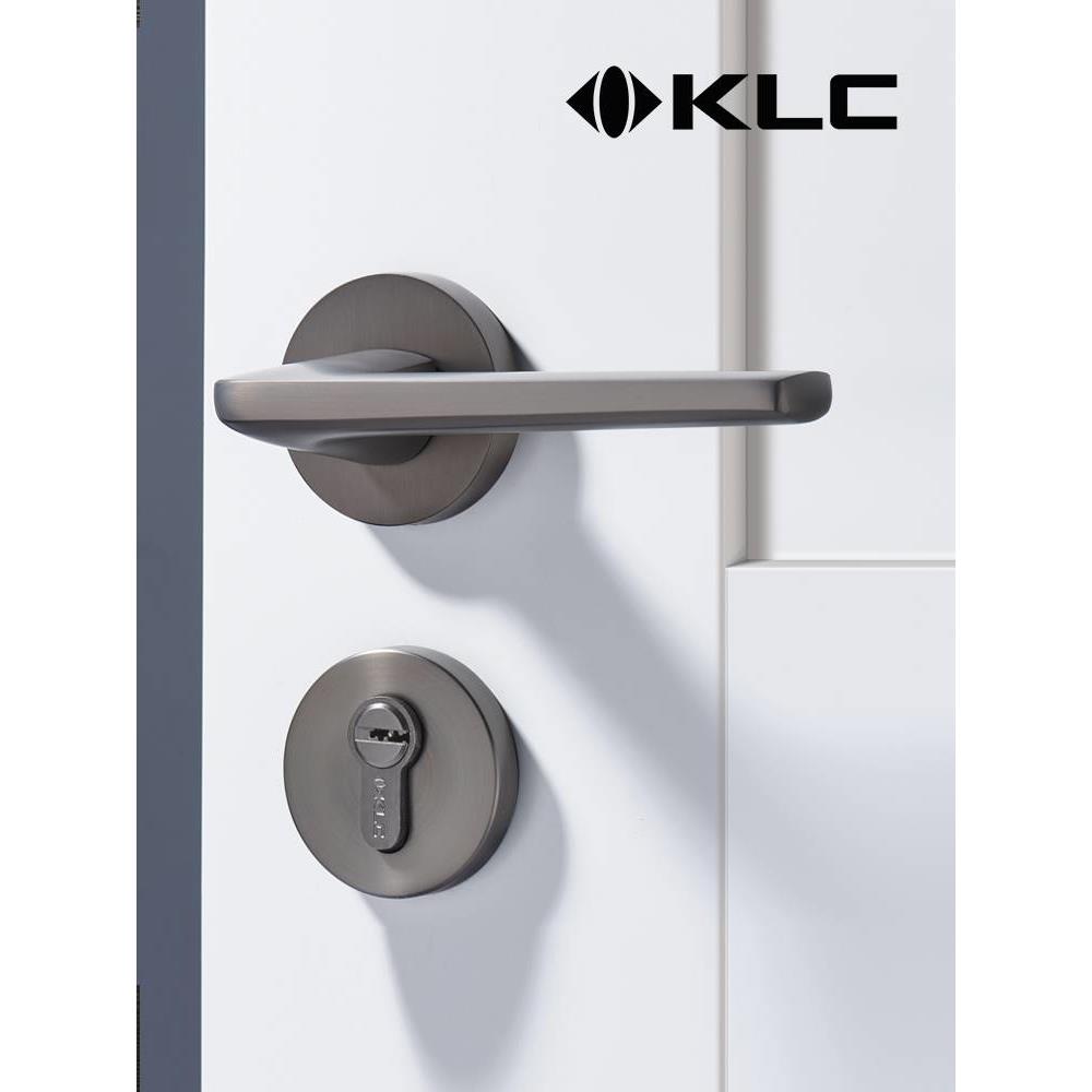 KLC北欧风格卧室门锁室内现代房门锁简约分体锁静音磁吸家用锁具 - 图1