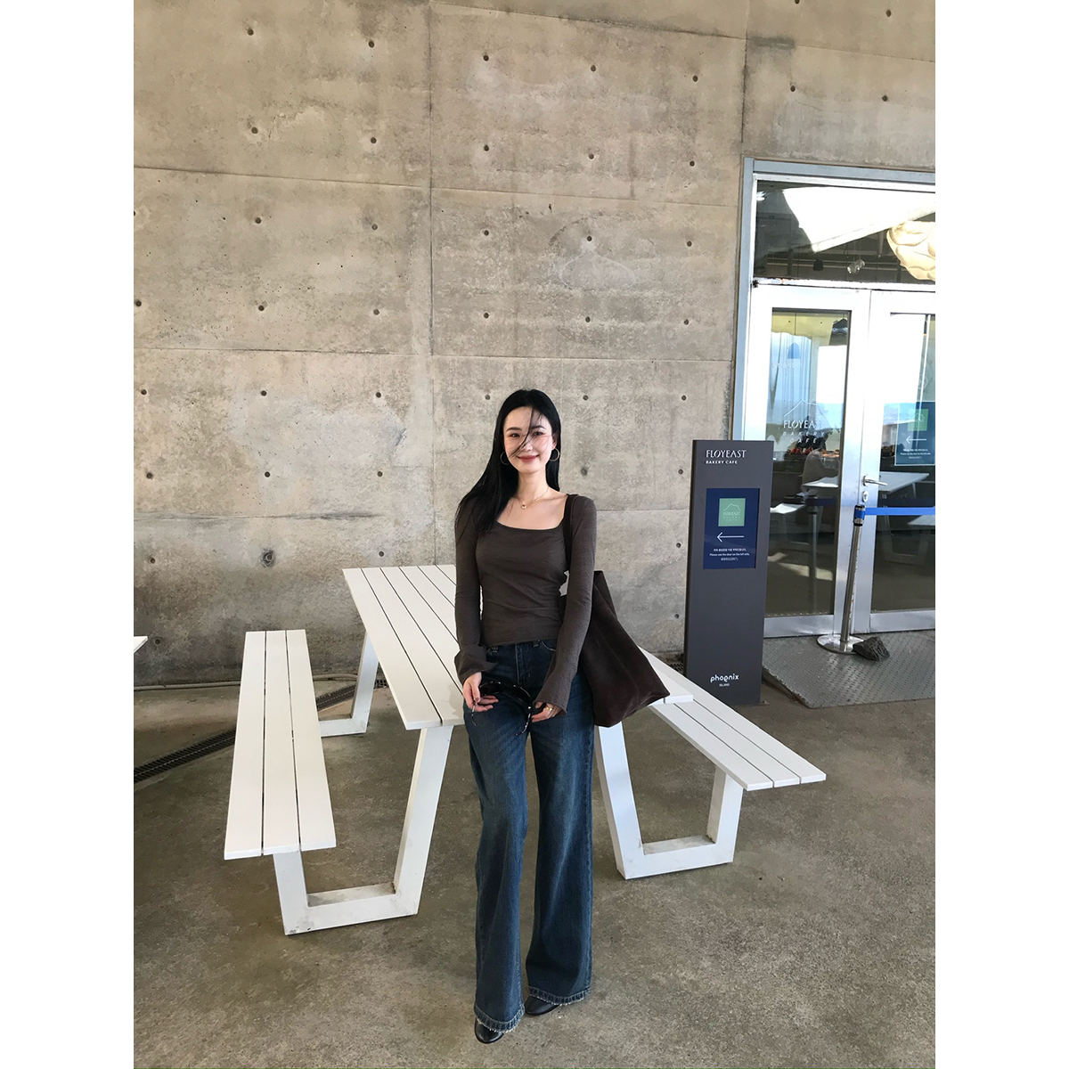 isaro uu 梨形天菜小直筒裤~复古水洗定染无弹显瘦牛仔裤 - 图3