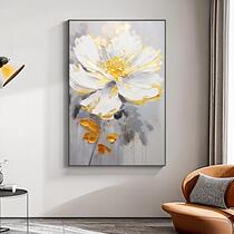 Modern light and luxurious Texture Painting Pure Hand Painted into the family Xuanguan Decorative Painting Living Room Sofa Background Wall Big Ground Painting