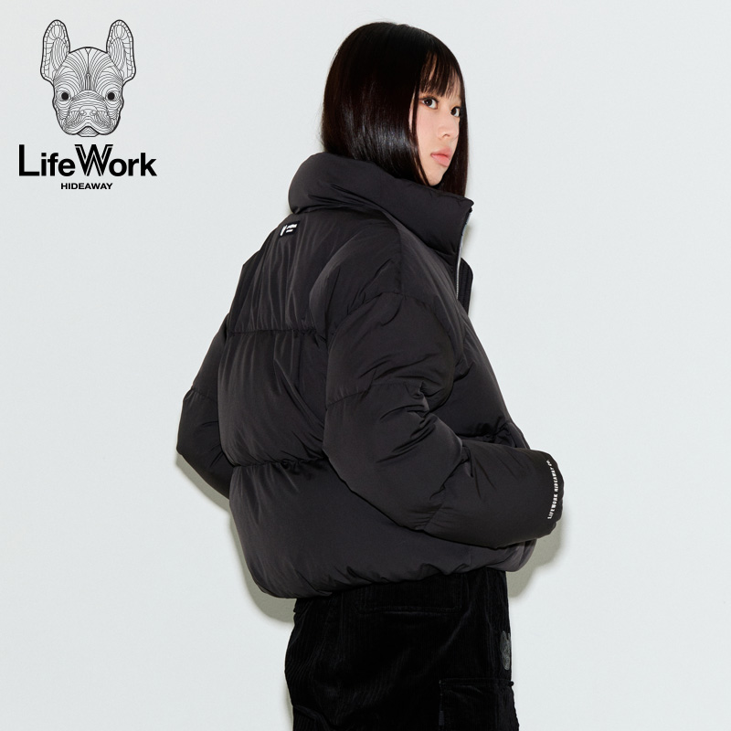 lifework羽绒服女冬季2023新款棉服女款时尚洋气短款辣妹白色外套