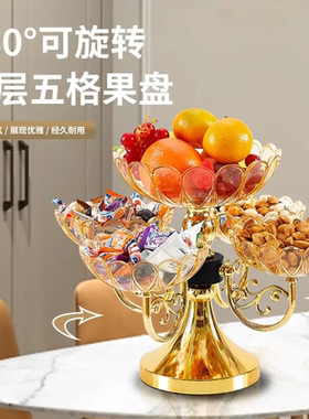 欧式豪华旋转多层水果盘