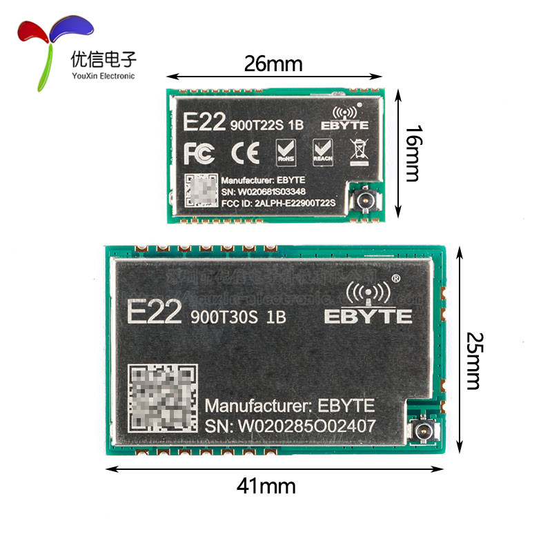 E22-900T22/30S lora扩频无线收发UART串口模块868/915MHz SX1262 - 图2