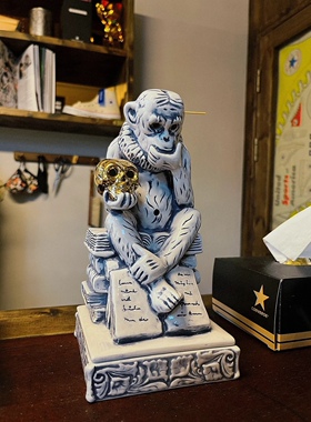 骷髅头办公室猴子nbhd陶瓷香炉