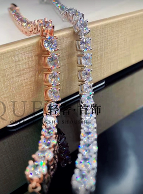 网球钻石手链时尚四爪圆钻