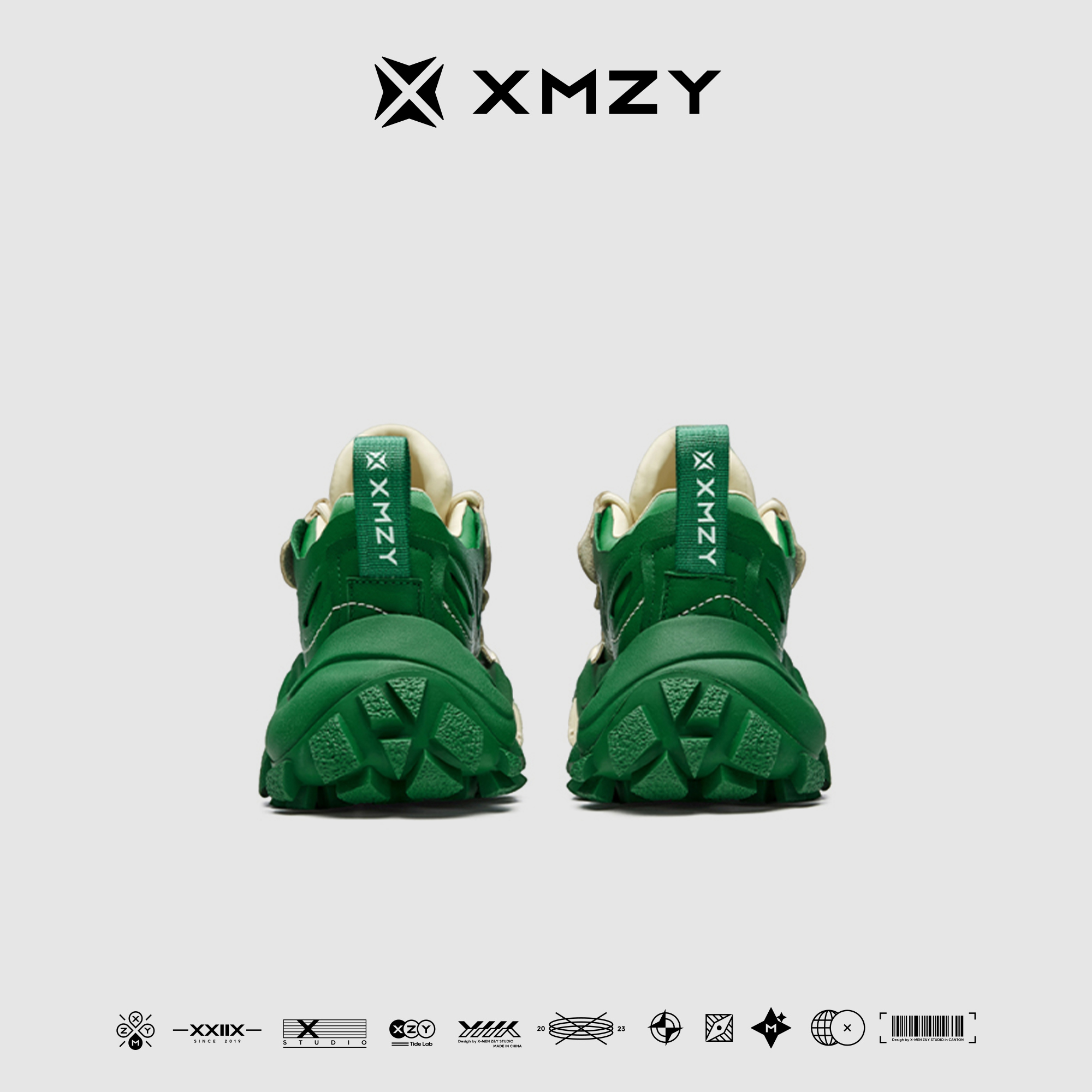 【潮汐】XMZY2025秋季新款原创时尚渐变拼色设计嘻哈厚底老爹鞋女 - 图2