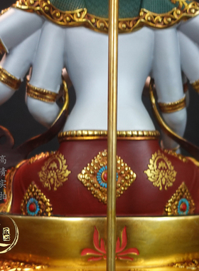 紫金莲黄铜祝福藏式纯手工摆件