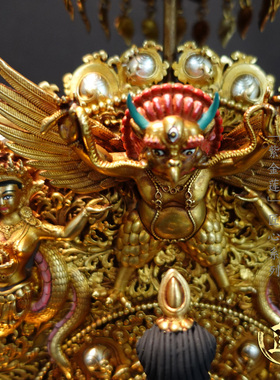 紫金莲黄铜尼泊尔佛堂纯手工