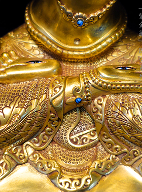 紫金莲黄铜藏式纯手工