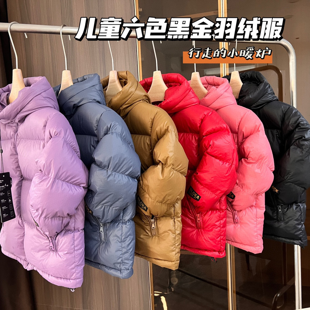 儿童秋冬连帽加厚羽绒服降价！