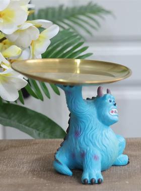 苏利文托盘收纳盘可爱卡通电力公司怪兽大学家居装饰礼物创意礼品