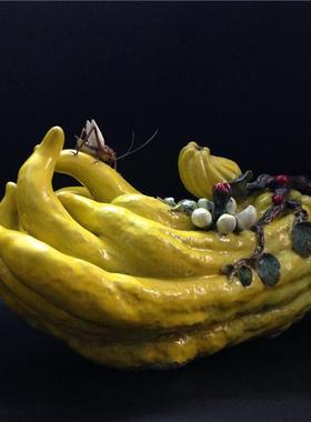 石湾公仔陶瓷佛手创意家居客厅博古架电视柜饰品摆件乔迁工艺礼品