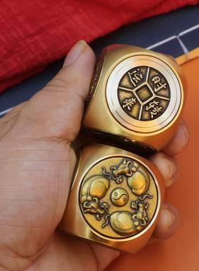 采购产品黄铜六面转钱，八面转手柄件，十面转，家庭客厅桌面魔方