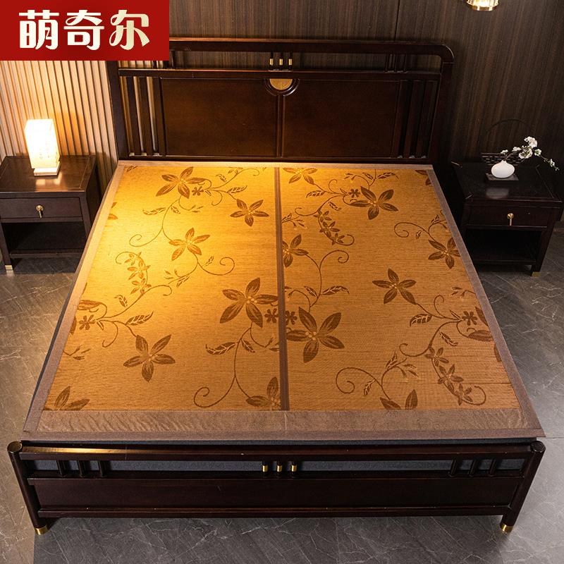 凉席 1.8m床双人2x2.2米双面竹席1.5夏季1冰丝席1.35夏天1.2草席 - 图0