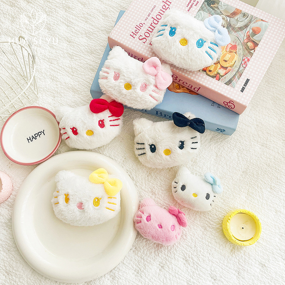 卡通Hello Kitty玩偶装饰鲜花花束包装手工diy毛绒猫咪头配饰花艺,淘宝优惠券,粉丝福利购,淘宝优惠卷