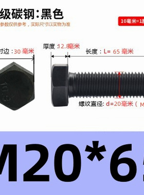 M20M22M24M27M30 10.9级外六角螺丝加长高强度螺栓全牙外六方螺杆