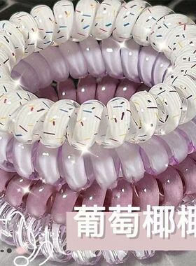 韩式少女高品质葡萄椰椰波点发绳