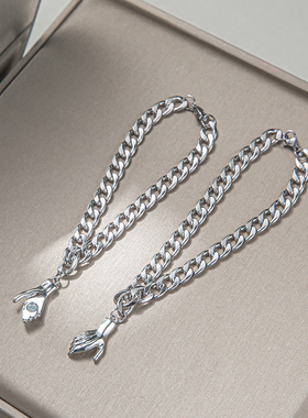 一页出品！气质个性情侣磁吸钛钢手链小众设计感简约嘻哈配饰手饰