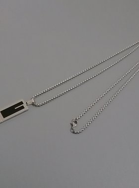 长条三圆环钛钢双层叠戴项链