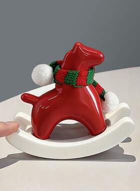 马年摆件创意吉祥物客厅玄关陶瓷装饰品乔迁礼物家居好物轻奢高档