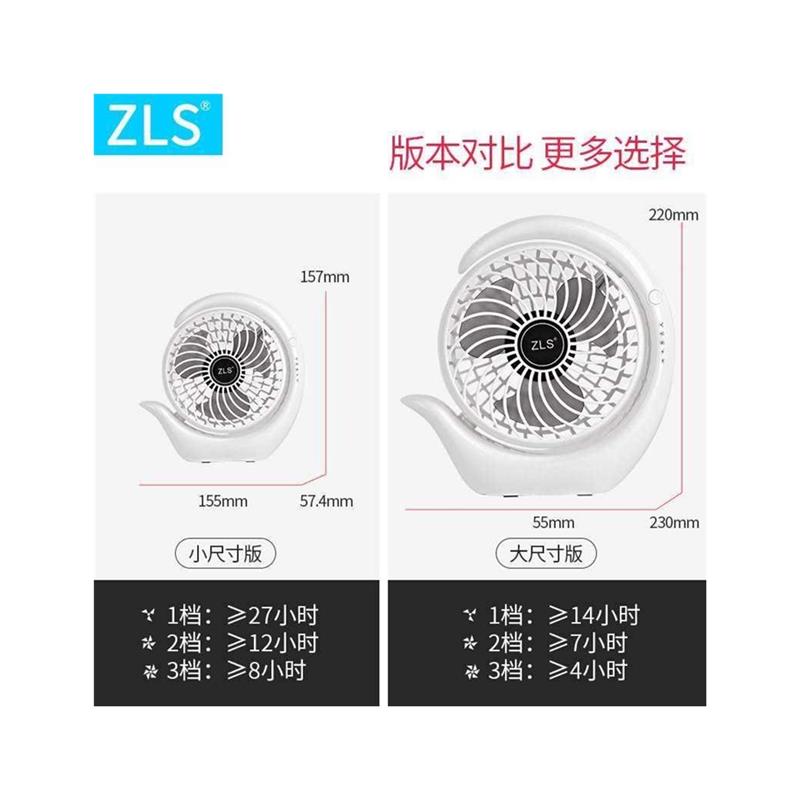 ZLS迷你USB小风扇充电便携式台扇学生宿舍办公室寝室电扇桌面静音-图2