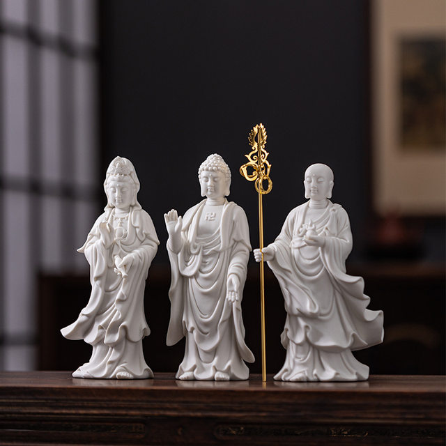 Chinese Zen style purple sand Ksitigarbha Bodhisattva Guanyin Buddha ornaments home living room tea table desktop decoration crafts