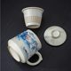 Ru kiln ice flower blooming high-end tea cup ceramic men and women's personal office exquisite tea separation cup