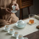 High-end Yingqing porcelain covered bowl tea cup office special light luxury Kung Fu tea set for drinking tea 2026 new style