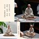 Chinese Zen style purple sand Bodhidharma sitting statue creative ornaments home living room tea room tea pet ceramic decorations