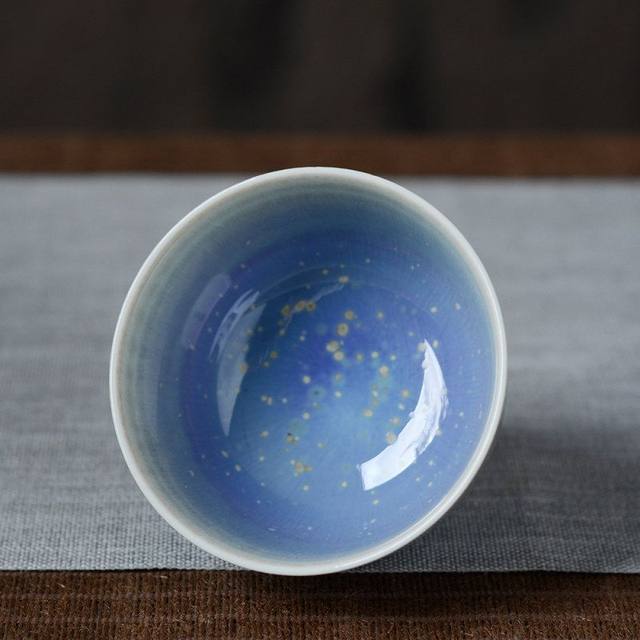 Jingdezhen kiln turned purple Kung Fu tea master cup for men and women single small pure handmade tea set open piece retro tea cup