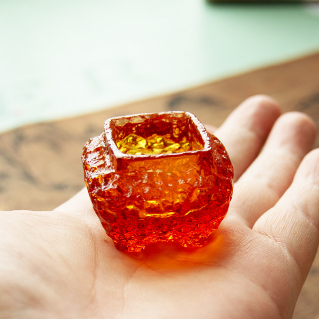 Handmade glazed pocket small incense burner creative incense stick incense base tea room tea ceremony decorative tea table ornaments