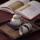 Wabi-sabi style handmade ceramic covered bowl teapot teacup single cup personal special tea brewing kung fu tea set