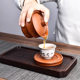 All pure handmade purple clay high-end three-cai bowl teacup single high-end tea bowl with lid and non-hot Kung Fu tea set